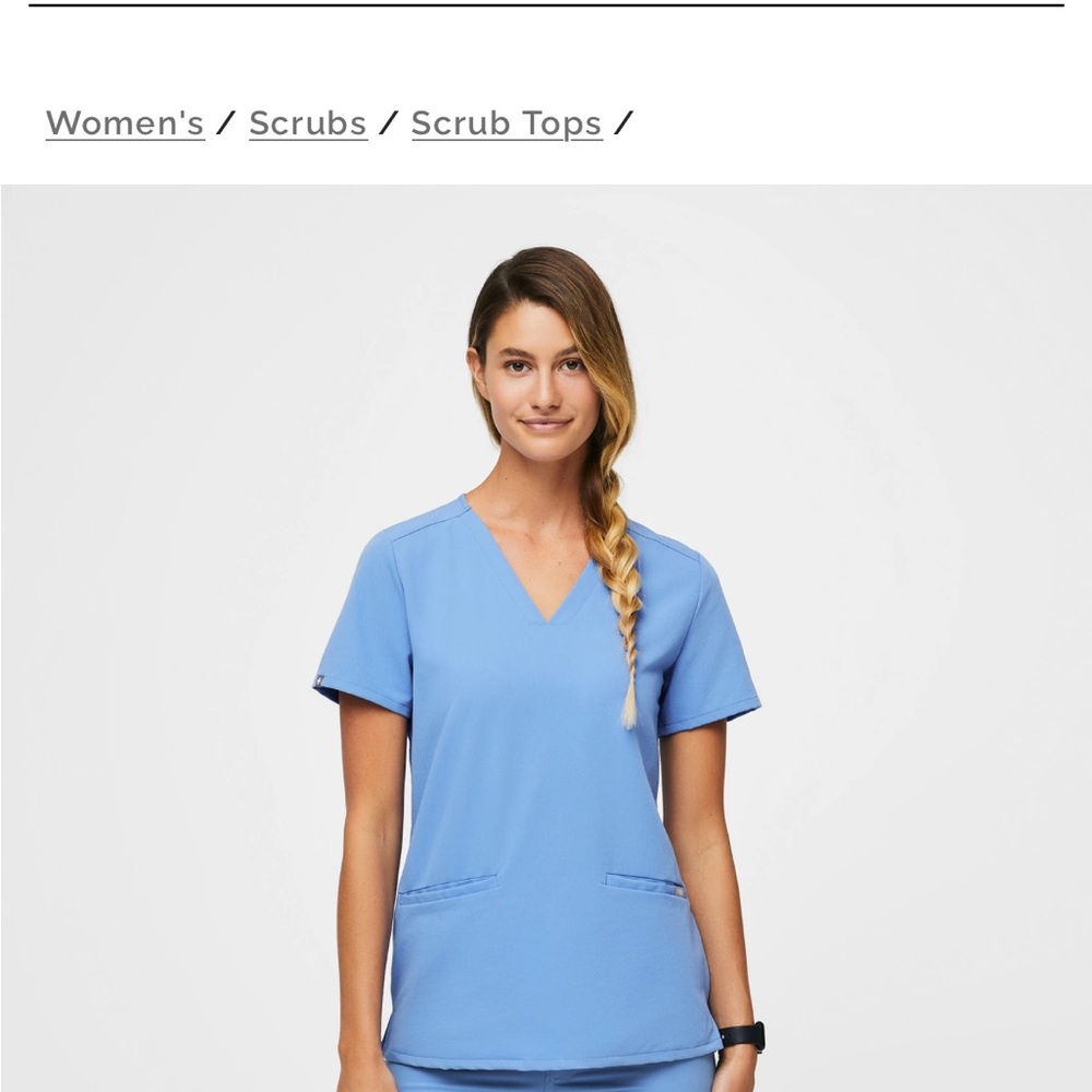 Figs Technical Collection Sky Blue Top